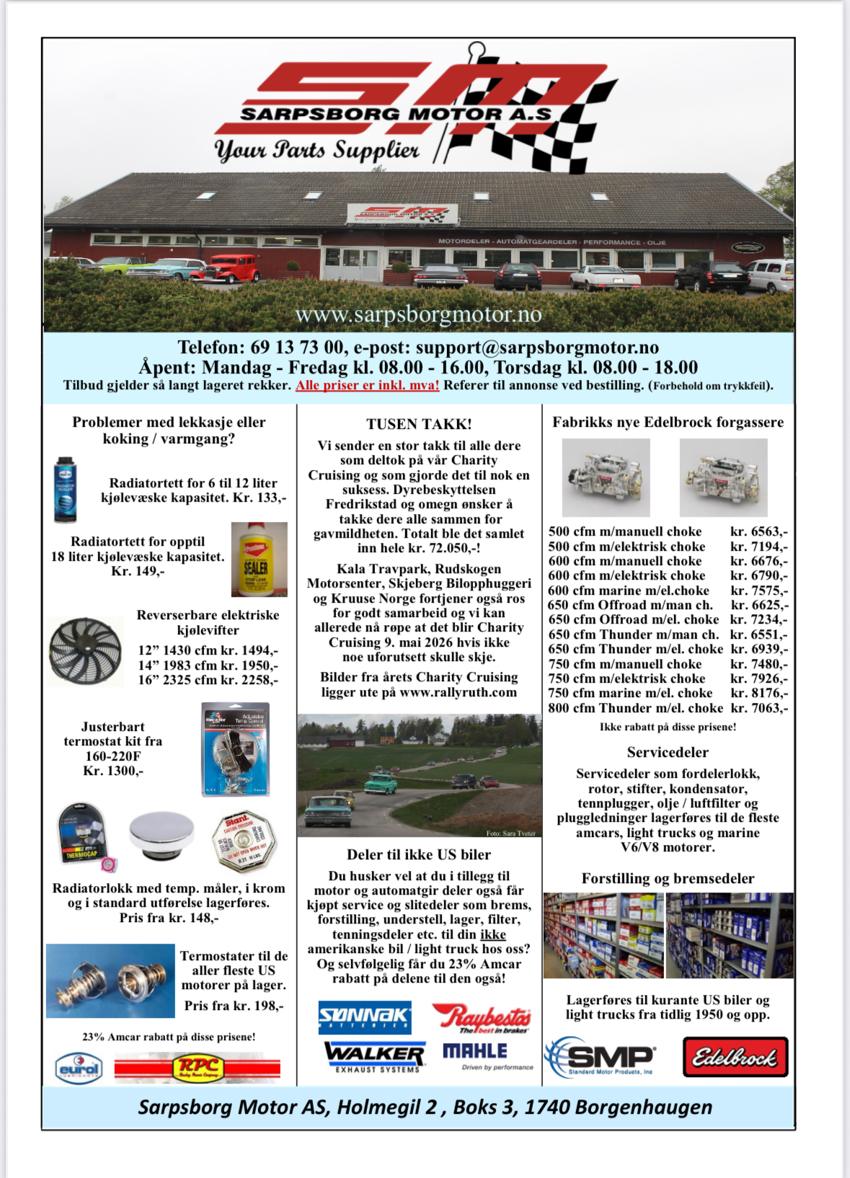 SARPSBORG MOTOR A/S Tilbud/Annonse